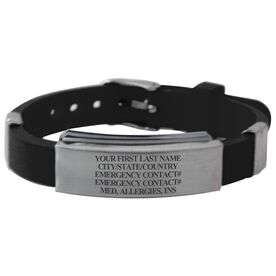 Runner S Id Bracelets Medical Tags For Runners Precision Silicone Idmeband Bracelet