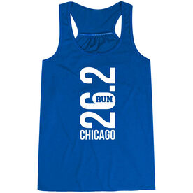 Flowy Racerback Tank Top - Chicago 26.2 Vertical