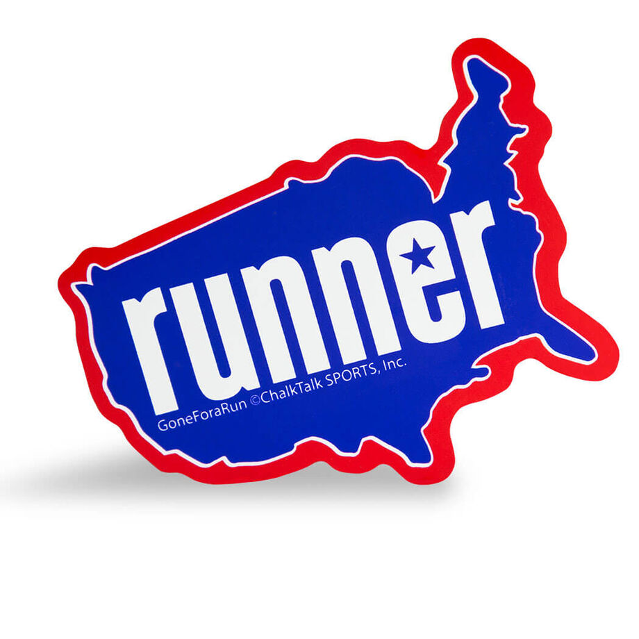 Gone For a Run Running Car Magnet White ChalkTalk SPORTS 15K 
