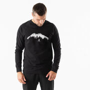 Running Raglan Crew Neck Pullover - Trail Runner in the Mountains