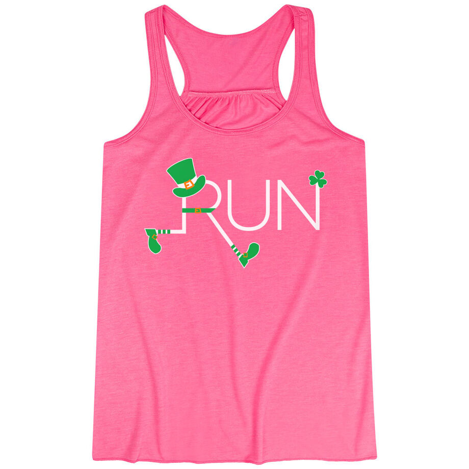 Running Flowy Racerback Tank Top - Let's Run Lucky