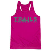 Women's Racerback Performance Tank Top - Trails Over Treadmills