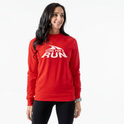 Running Raglan Crew Neck Pullover - Gone For a Run&reg; White Logo