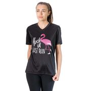 Women's Short Sleeve Tech Tee - Flock It Just Run