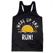 Women's Racerback Performance Tank Top - Wake Up And Run