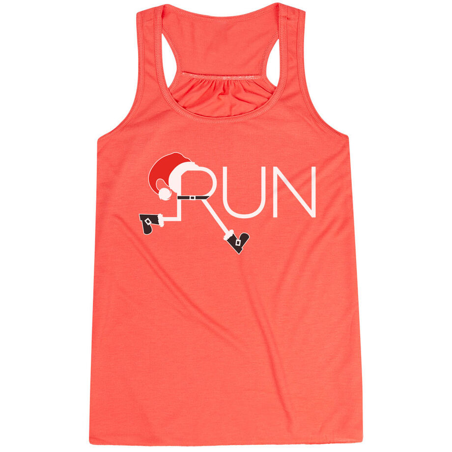 Flowy Racerback Tank Top - Let's Run For Christmas