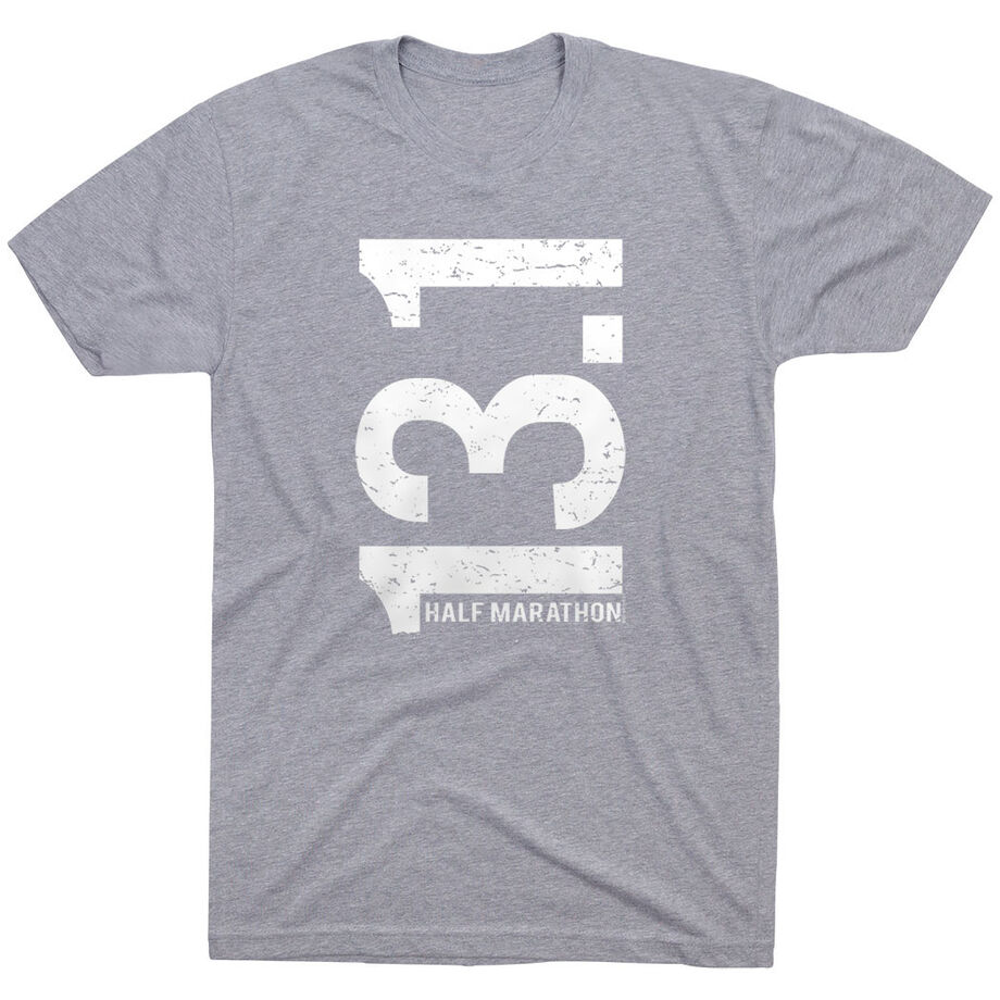 Running Short Sleeve T-Shirt - 13.1 Half Marathon Vertical 