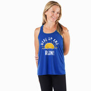 Flowy Racerback Tank Top - Wake Up And Run