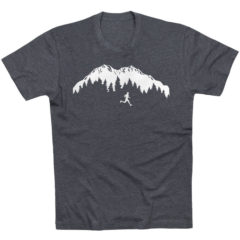 Running Short Sleeve T-Shirt - Trail Runner in the Mountains (Male)