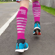 Running Printed Knee-High Socks - Stronger Than Ever