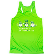Women's Racerback Performance Tank Top - Runnin' With My Gnomies&reg; - Lucky