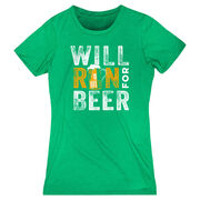 Women's Everyday Runners Tee - Will Run For Beer