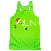 Women's Racerback Performance Tank Top - Let's Run For Christmas