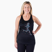 Women's Racerback Performance Tank Top - Patriotic Runner Girl