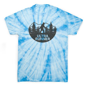 Running Short Sleeve T-Shirt - Ultra Runner Bigfoot Tie-Dye