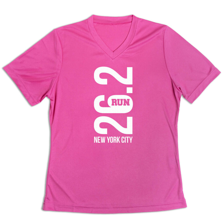 Women's Short Sleeve Tech Tee - New York City 26.2 Vertical