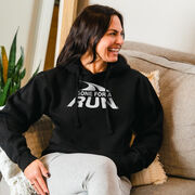 Statement Fleece Hoodie -  Gone For a Run White Logo
