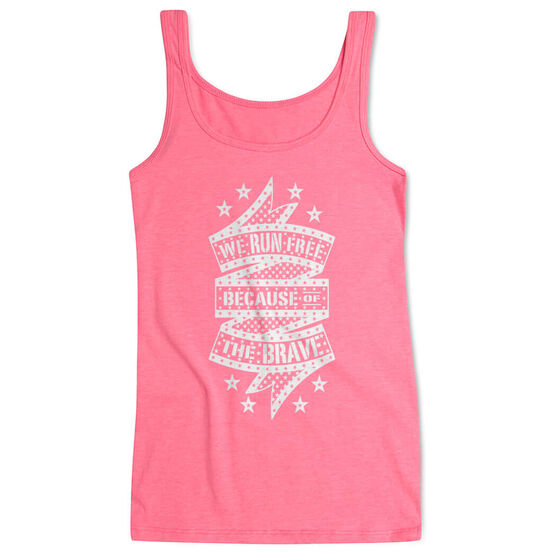 Women's Athletic Tank Top - We Run Free Because Of The Brave | Gone For ...