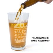 26.2 Math Miles 16 oz Beer Pint Glass