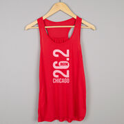 Flowy Racerback Tank Top - Chicago 26.2 Vertical