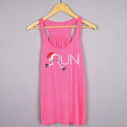 Flowy Racerback Tank Top - Let's Run For Christmas