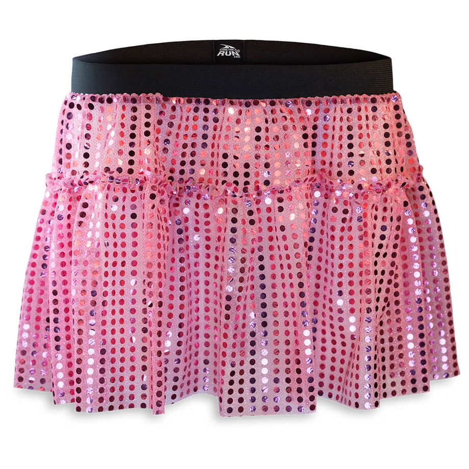 Running Costume Skirt - Pink Glitter Sequined