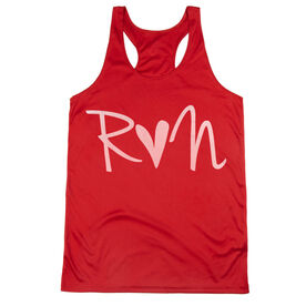 Women's Racerback Performance Tank Top - Run Heart