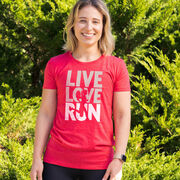 Women's Everyday Runners Tee - Live Love Run Silhouette