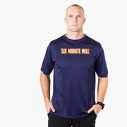 Men's Running Short Sleeve Performance Tee - Six Minute Mile