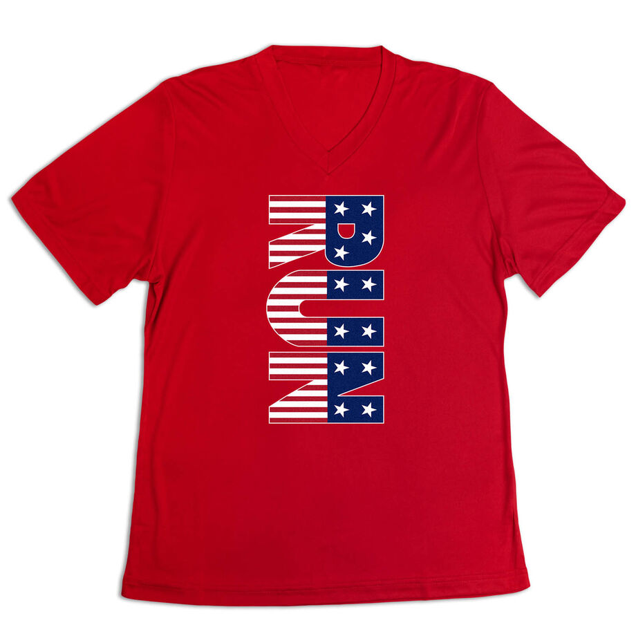 Women's Short Sleeve Tech Tee - Patriotic Run