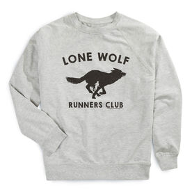 Running Raglan Crew Neck Sweatshirt - Run Club Lone Wolf