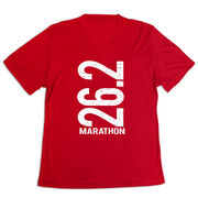 Women's Short Sleeve Tech Tee - 26.2 Marathon Vertical