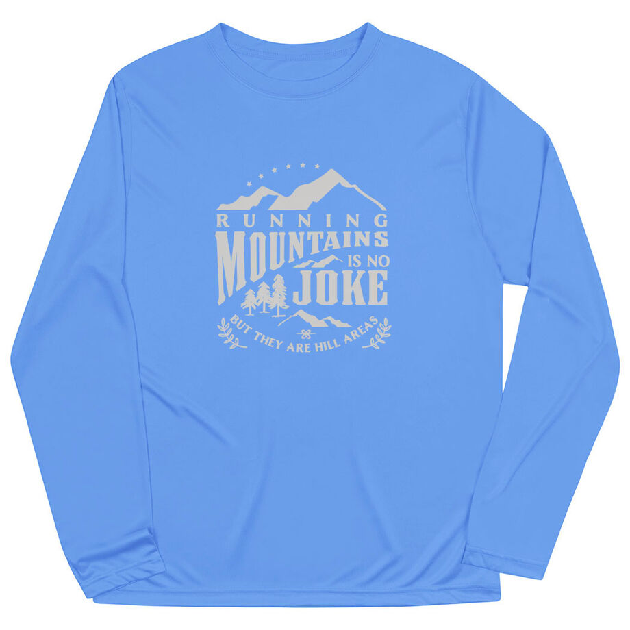 Men's Running Long Sleeve Performance Tee - Running Mountains