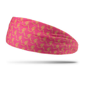Running Multifunctional Headwear - Girl Stick Figure Pattern Pink RokBAND