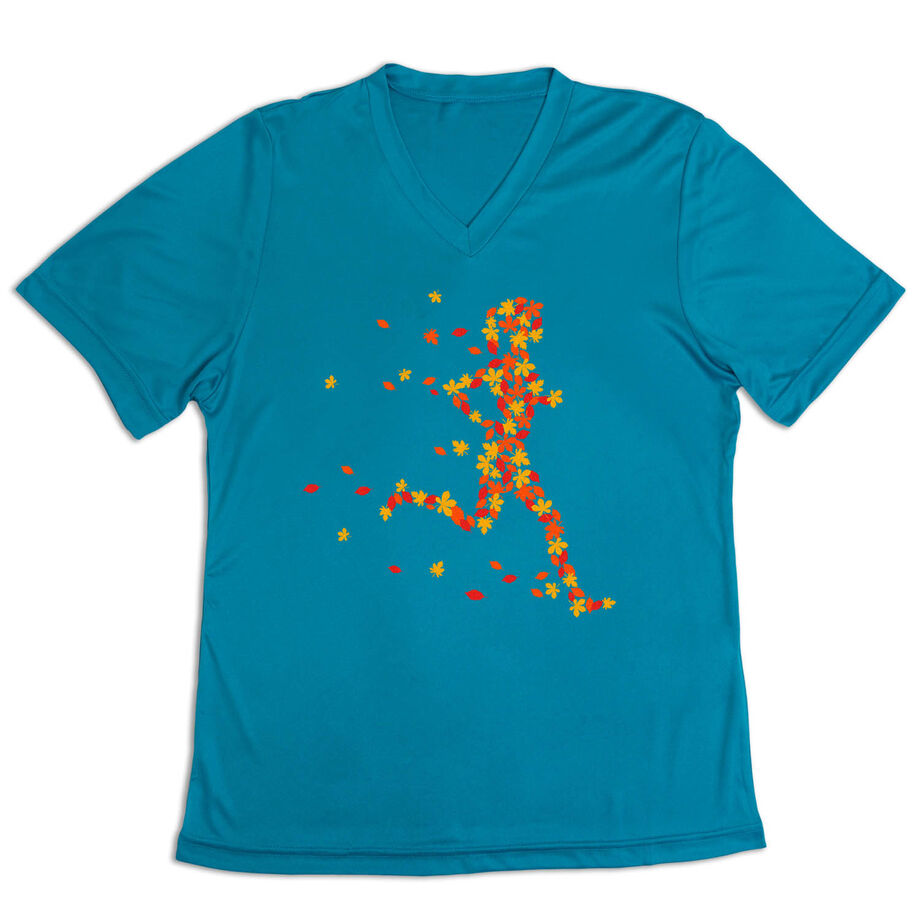 Women's Short Sleeve Tech Tee - Autumn Runner Girl
