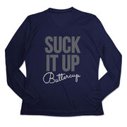 Women's Long Sleeve Tech Tee - Suck It Up Buttercup