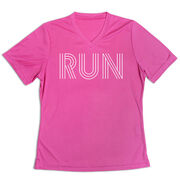 Women's Short Sleeve Tech Tee - Run Lines