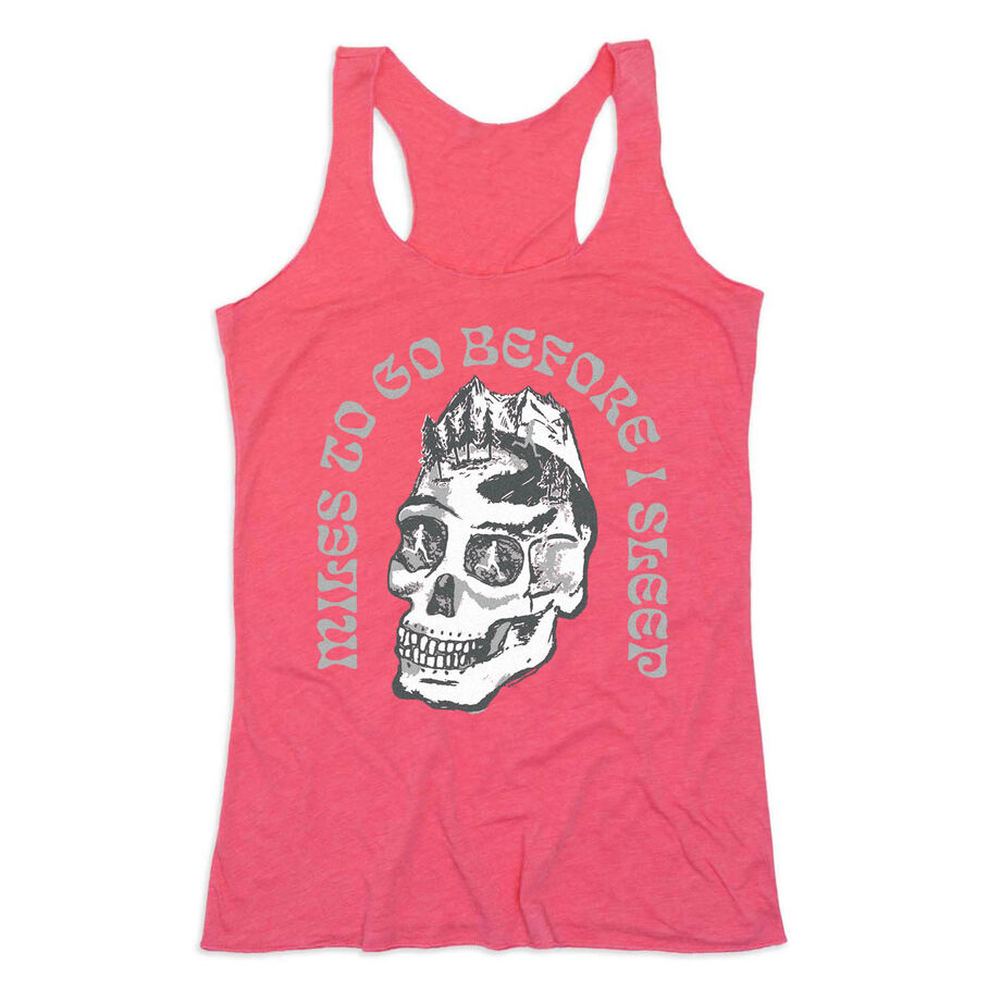 Women's Everyday Tank Top - Miles To Go Before I Sleep - Skull
