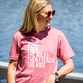Running Short Sleeve T-Shirt - Then I Teach The Kids