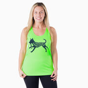 Women's Racerback Performance Tank Top - I'd Rather Be Running with My Dog