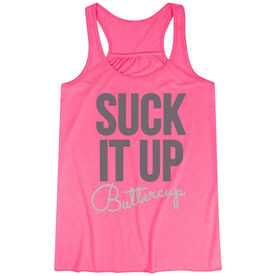 Flowy Racerback Tank Top - Suck It Up Buttercup