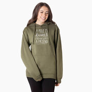 Statement Fleece Hoodie - A Mile Is Always Better With A Friend