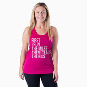 Women's Racerback Performance Tank Top - Then I Teach The Kids