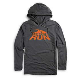 Men's Running Lightweight Hoodie - Gone For a Run Logo (Orange)