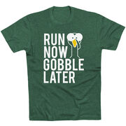 Running Short Sleeve T-Shirt - Run Now Gobble Later (Bold)
