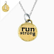 Sterling Silver Run Strong Necklace