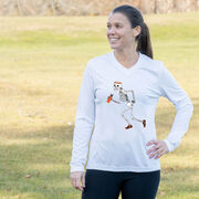 Women's Long Sleeve Tech Tee - Never Stop Running