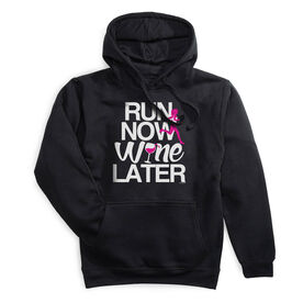 Statement Fleece Hoodie -  Run Now Wine Later (Bold)