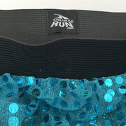 Running Costume Skirt - Turquoise Glitter Sequined