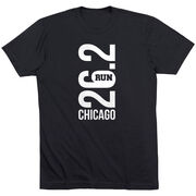 Running Short Sleeve T-Shirt - Chicago 26.2 Vertical